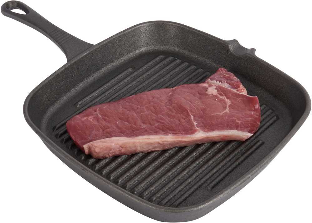 KitchenCraft Litinová pánev čtvercová, 23 cm