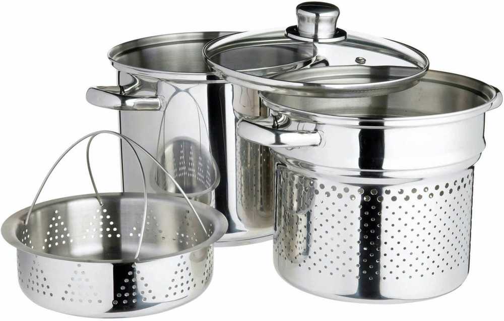 KitchenCraft World of Flavours Hrnec na těstoviny s cedníky, 20 cm
