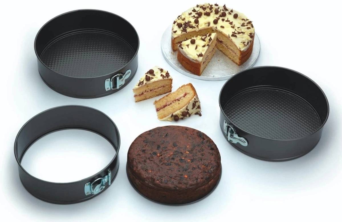 KitchenCraft Sada pečících forem s odnímatelným dnem, 3 ks