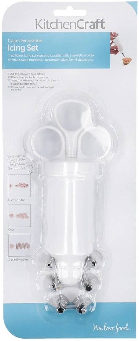 KitchenCraft Zdobička s náhradními nástavci, 6 ks