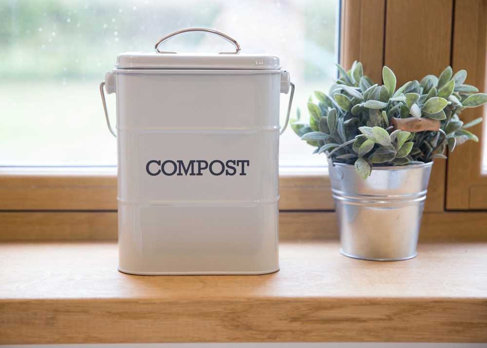 KitchenCraft Living Nostalgia Úložný box na kompost, šedivá, 3 l