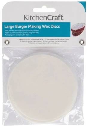 KitchenCraft Povoskované separační papírky na čtvrtlibrové burgery