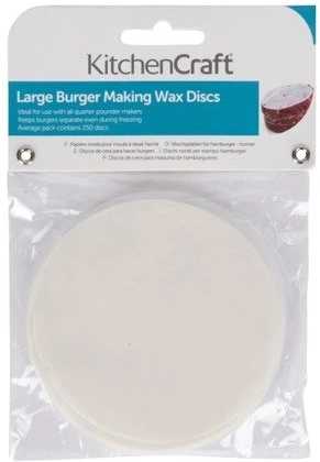 KitchenCraft Povoskované separační papírky na čtvrtlibrové burgery