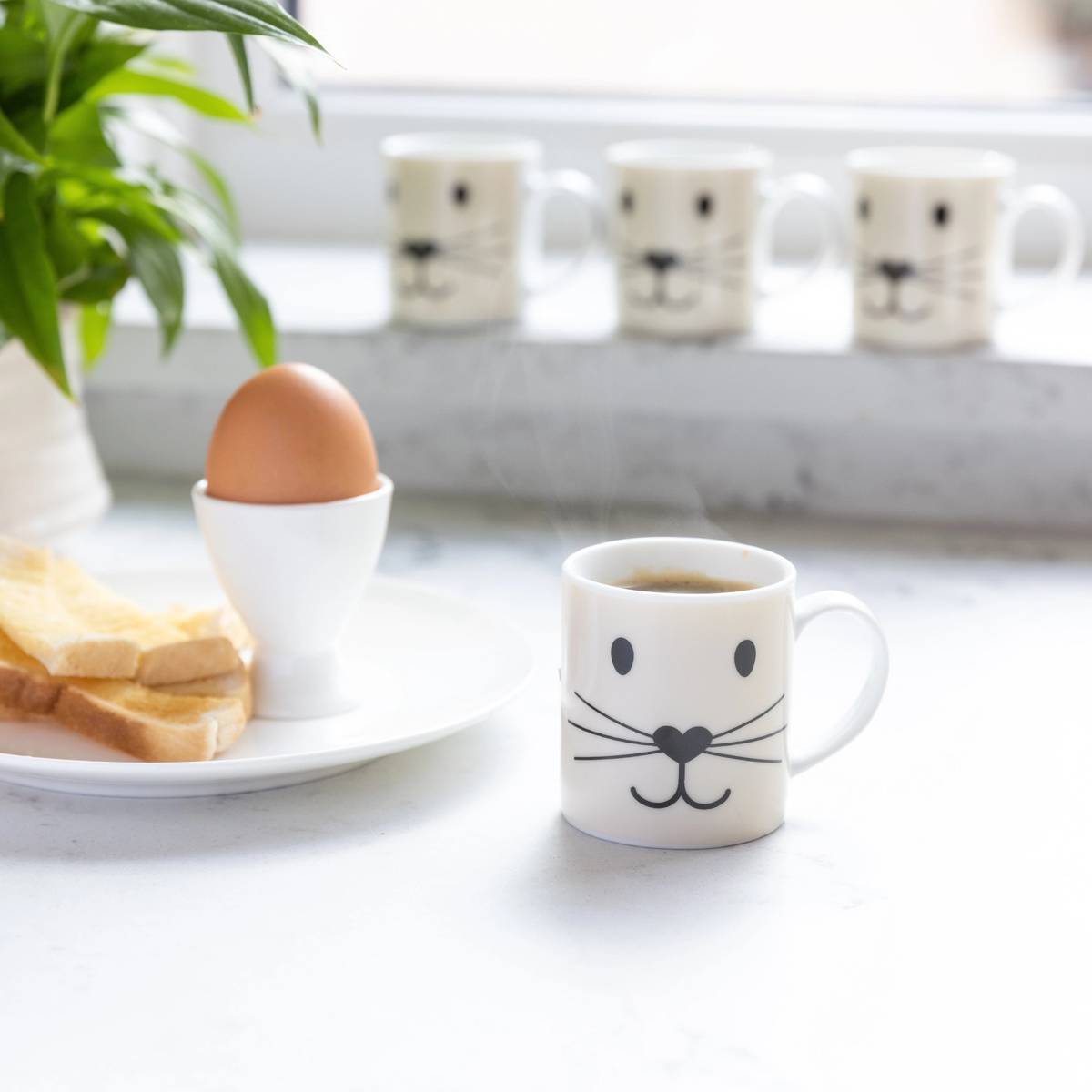 KitchenCraft Hrnek na espresso, 80 ml, motiv kočičky