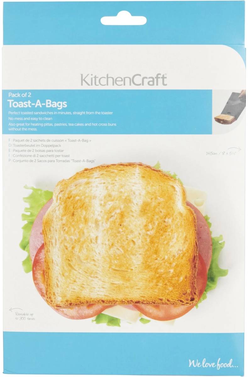 KitchenCraft Nepřilnavé opakovaně použitelné sáčky na toasty, 2 ks