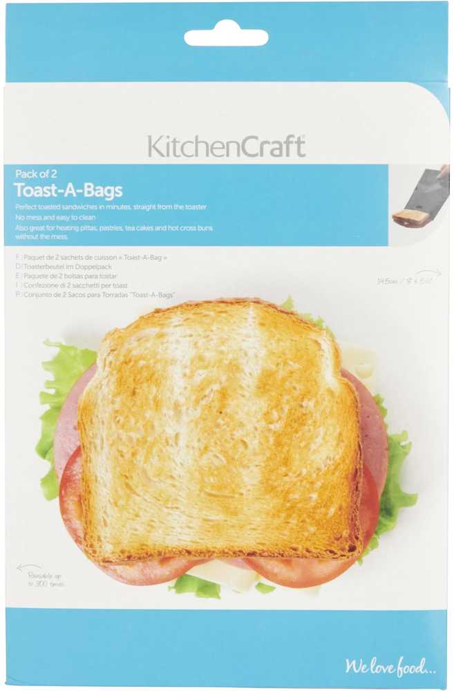 KitchenCraft Nepřilnavé opakovaně použitelné sáčky na toasty, 2 ks