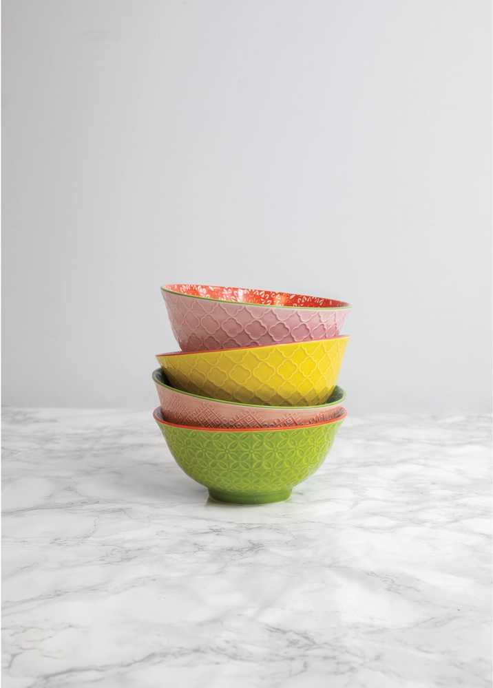 KitchenCraft Sada kameninových misek, 15.5 cm, 4 cm