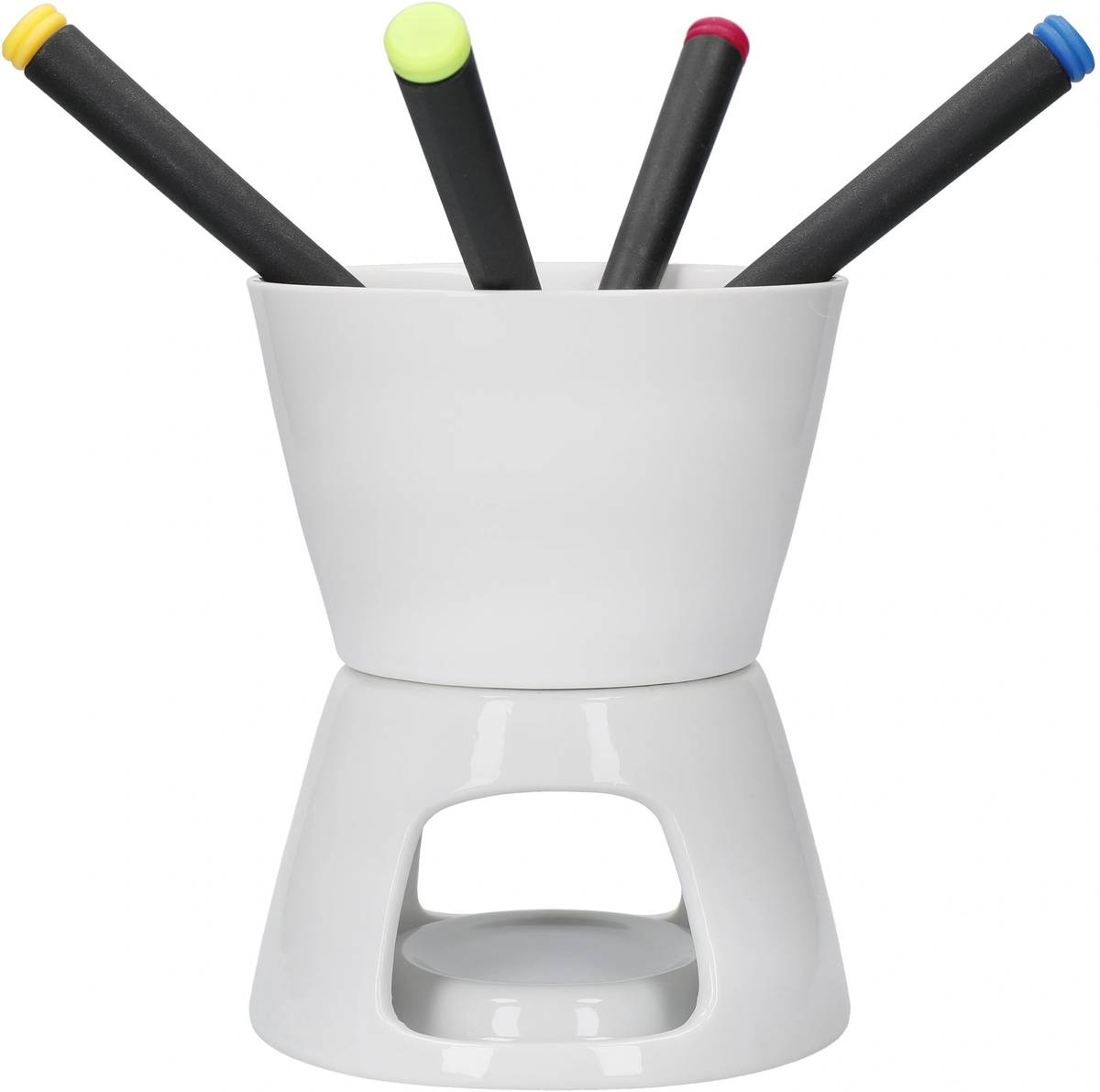 KitchenCraft Sada na čokoládové fondue, bílá