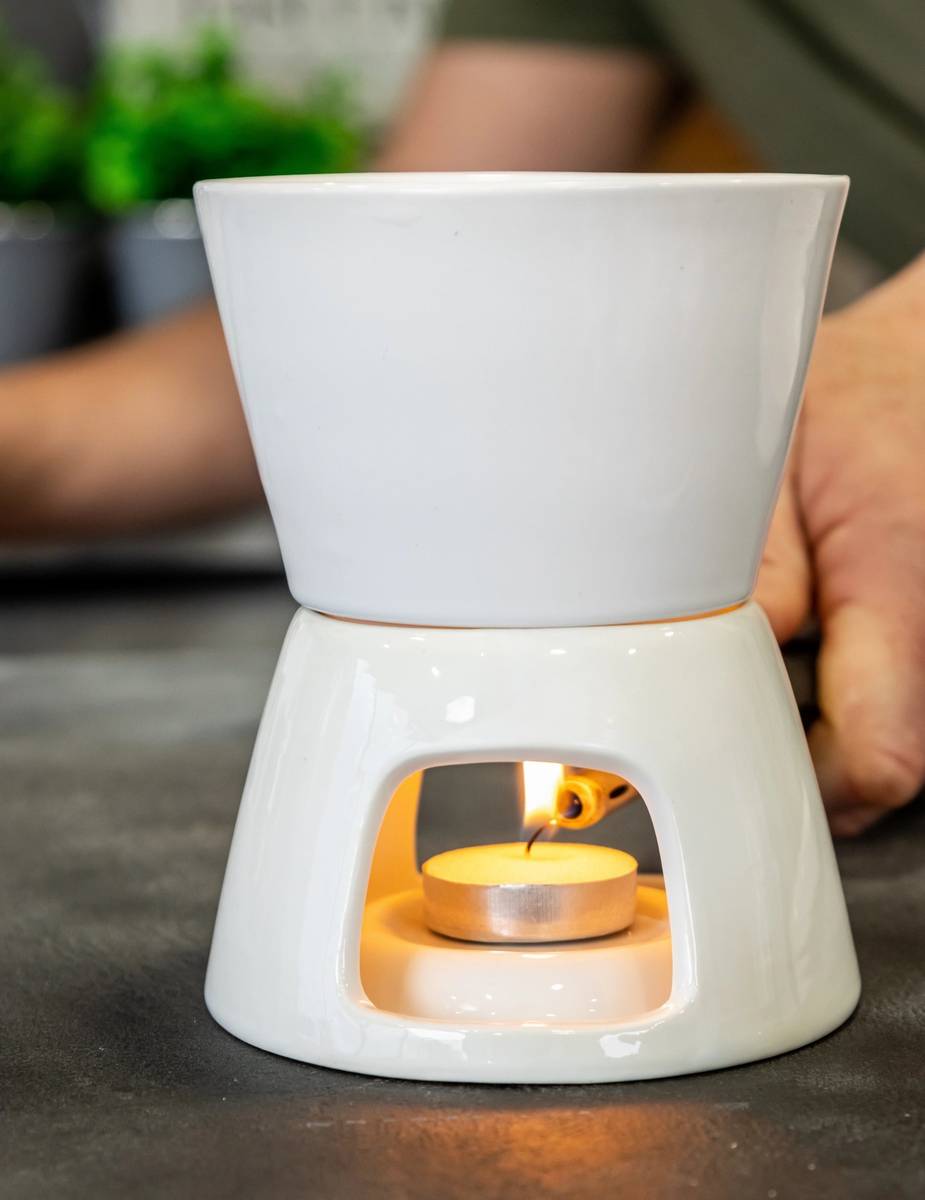 KitchenCraft Sada na čokoládové fondue, bílá