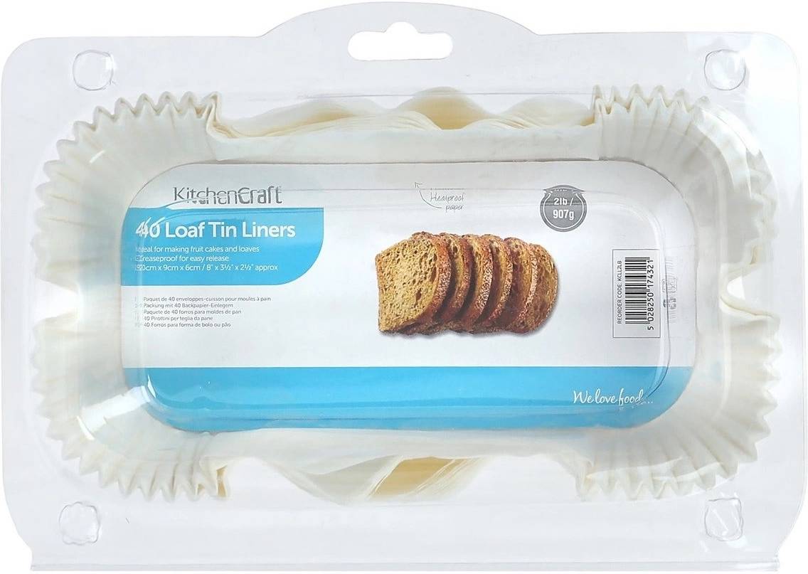 KitchenCraft Balení pečících papírů na toustový chléb, malý, 40 ks