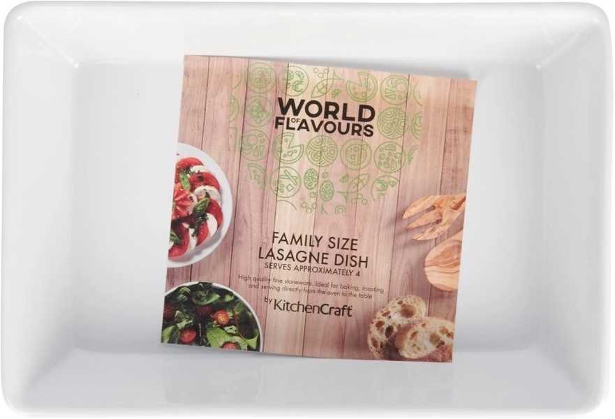 KitchenCraft World of Flavours Zapékací mísa na lasagne, 30 x 21 cm