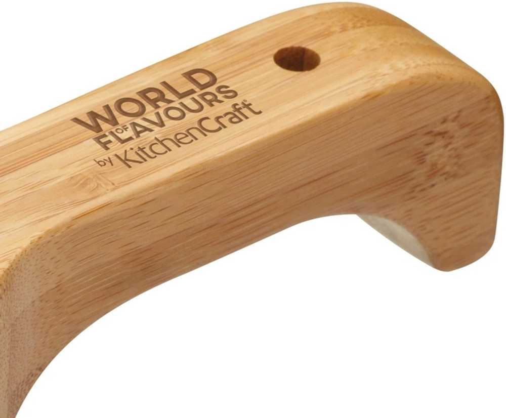 KitchenCraft World of Flavours Struhadlo s bambusovým zásobníkem
