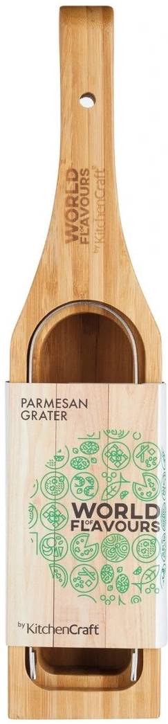 KitchenCraft World of Flavours Struhadlo s bambusovým zásobníkem