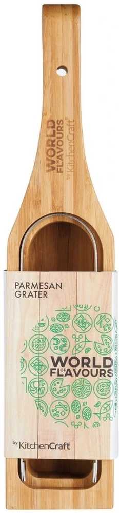 KitchenCraft World of Flavours Struhadlo s bambusovým zásobníkem