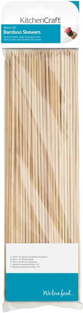 KitchenCraft Bambusové špejle, 30 cm