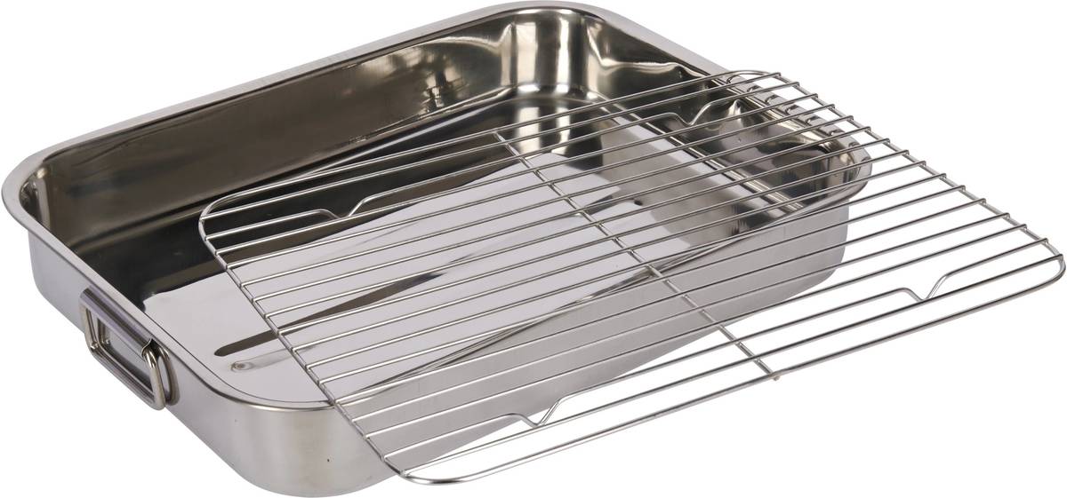 KitchenCraft Pekáč na pečení s roštem, 43 x 31 cm