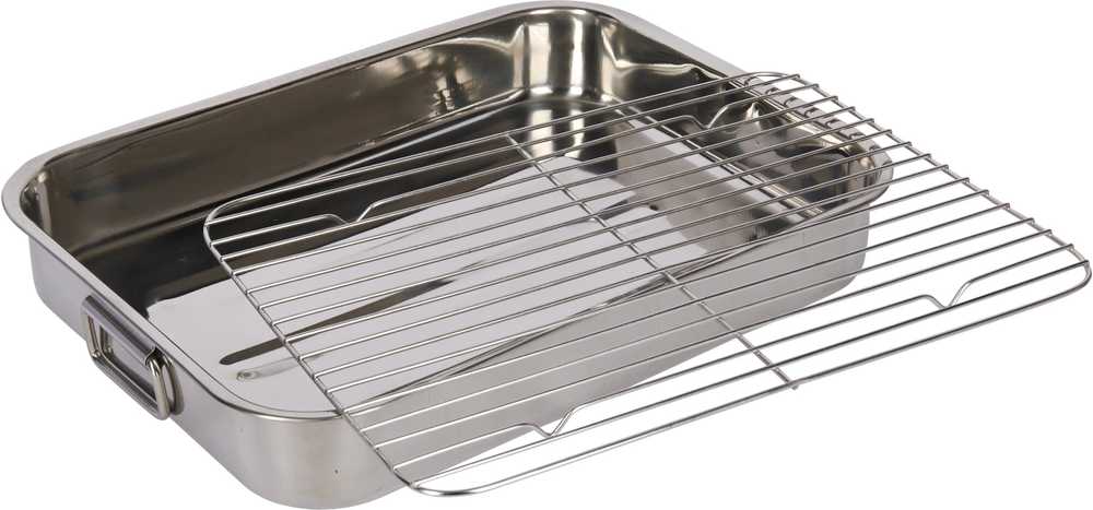 KitchenCraft Pekáč na pečení s roštem, 43 x 31 cm