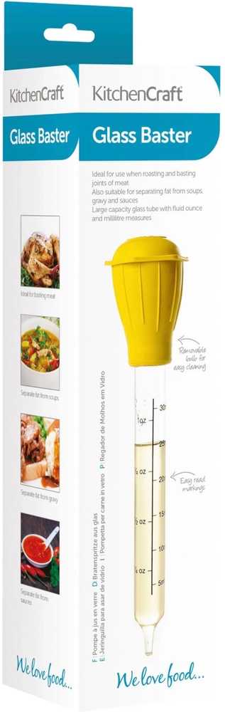 KitchenCraft Skleněná marinovací pipeta