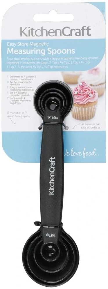 KitchenCraft Easy Store Magnetic Sada magnetických odměrek, 4 ks