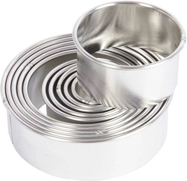 KitchenCraft Sada kulatých vykrajovátek s plechovou krabičkou, 11 ks