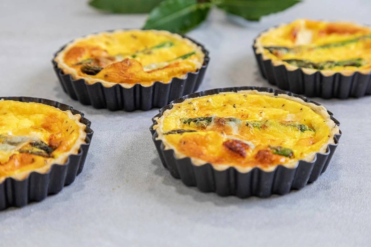 KitchenCraft Sada mini forem na quiche, 10 cm, 4 ks