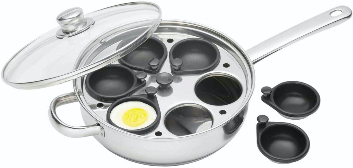 KitchenCraft Rendlík na pošírované vejce, pro 6 vajíček, 28 cm