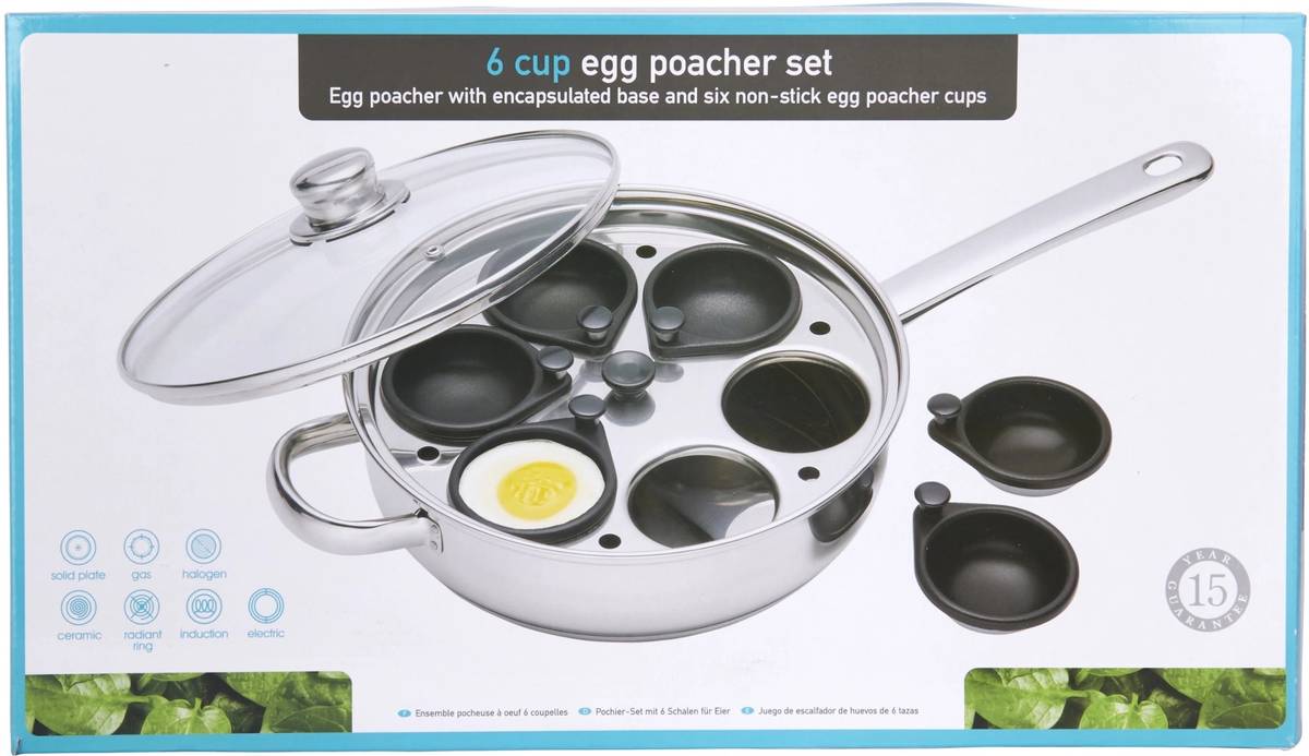 KitchenCraft Rendlík na pošírované vejce, pro 6 vajíček, 28 cm