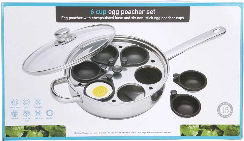 KitchenCraft Rendlík na pošírované vejce, pro 6 vajíček, 28 cm