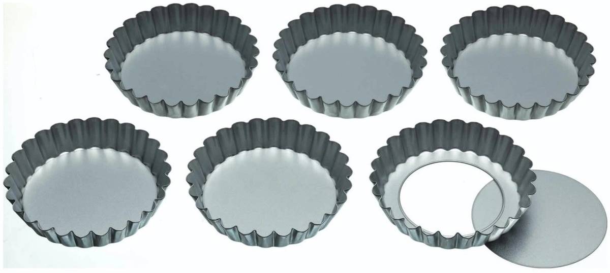 KitchenCraft Sada forem na tartaletky / quiche, 10 cm, 6 ks