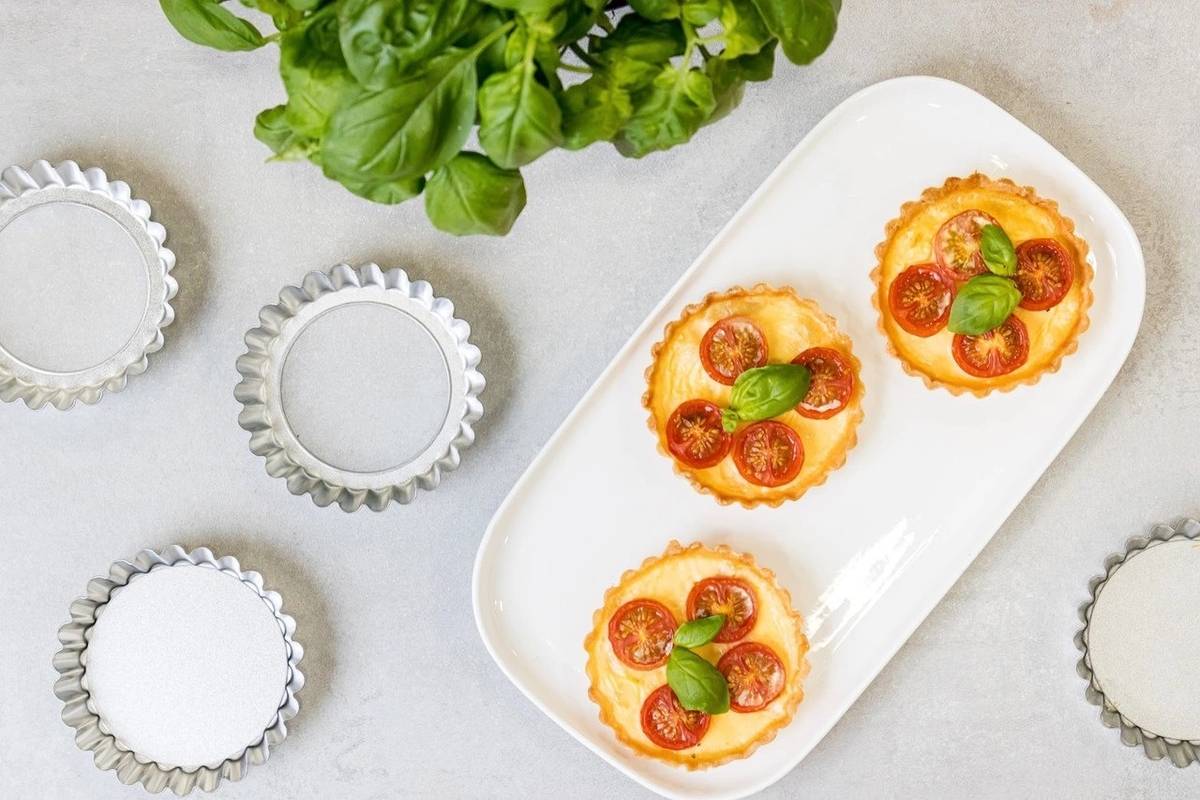 KitchenCraft Sada forem na tartaletky / quiche, 10 cm, 6 ks