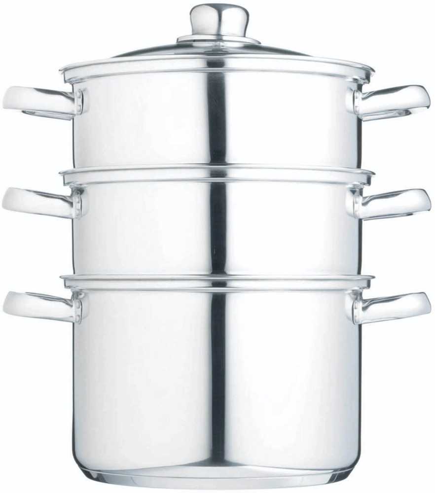 KitchenCraft Nerezový parní hrnec, se třemi úrovněmi, 20 cm