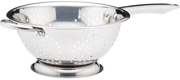 KitchenCraft Cedník z nerezové oceli a dlouhou rukojetí, 24 cm