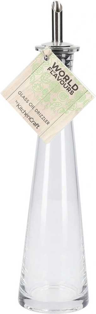 KitchenCraft World of Flavours Skleněná láhev na olej, 200 ml