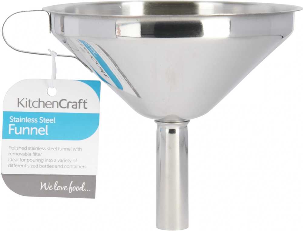 KitchenCraft Kuchyňský trychtýř z nerezové oceli, 13 cm