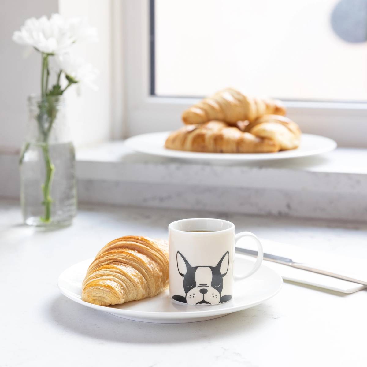 KitchenCraft Hrnek na espresso, 80 ml, motiv francouzského buldočka