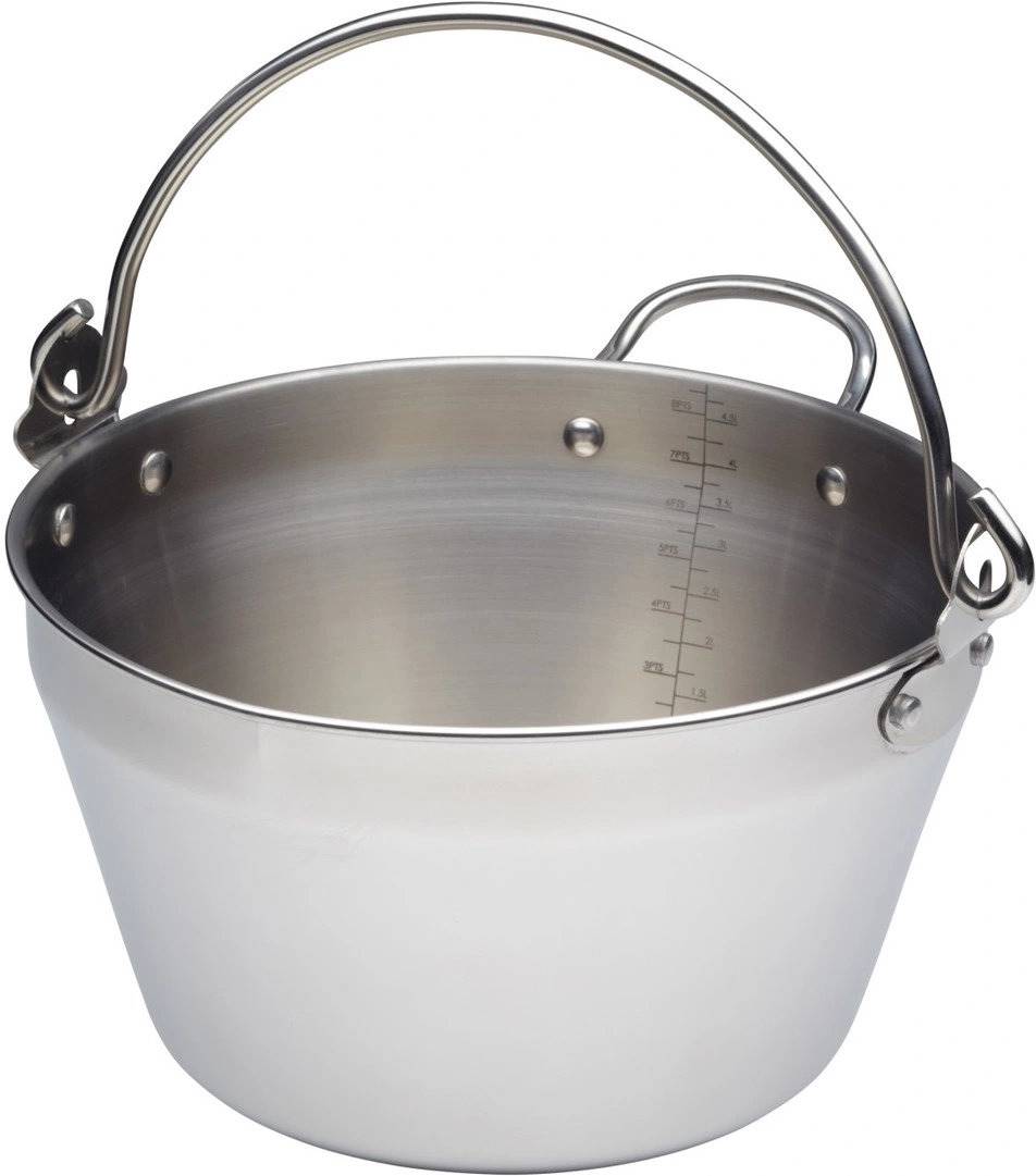 KitchenCraft Home Made Nerezový hrnec na zavařeniny nebo marmeládu, malý, 4.5 l