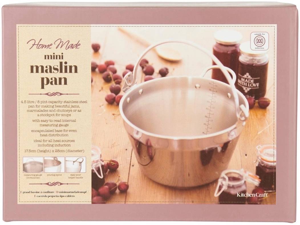 KitchenCraft Home Made Nerezový hrnec na zavařeniny nebo marmeládu, malý, 4.5 l
