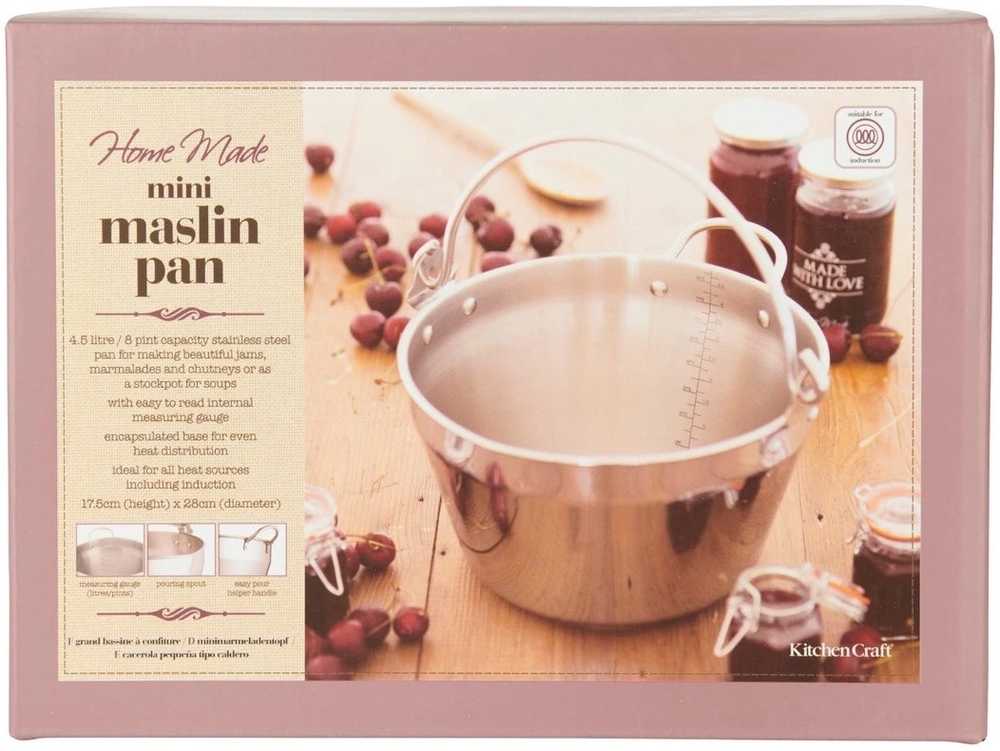 KitchenCraft Home Made Nerezový hrnec na zavařeniny nebo marmeládu, malý, 4.5 l