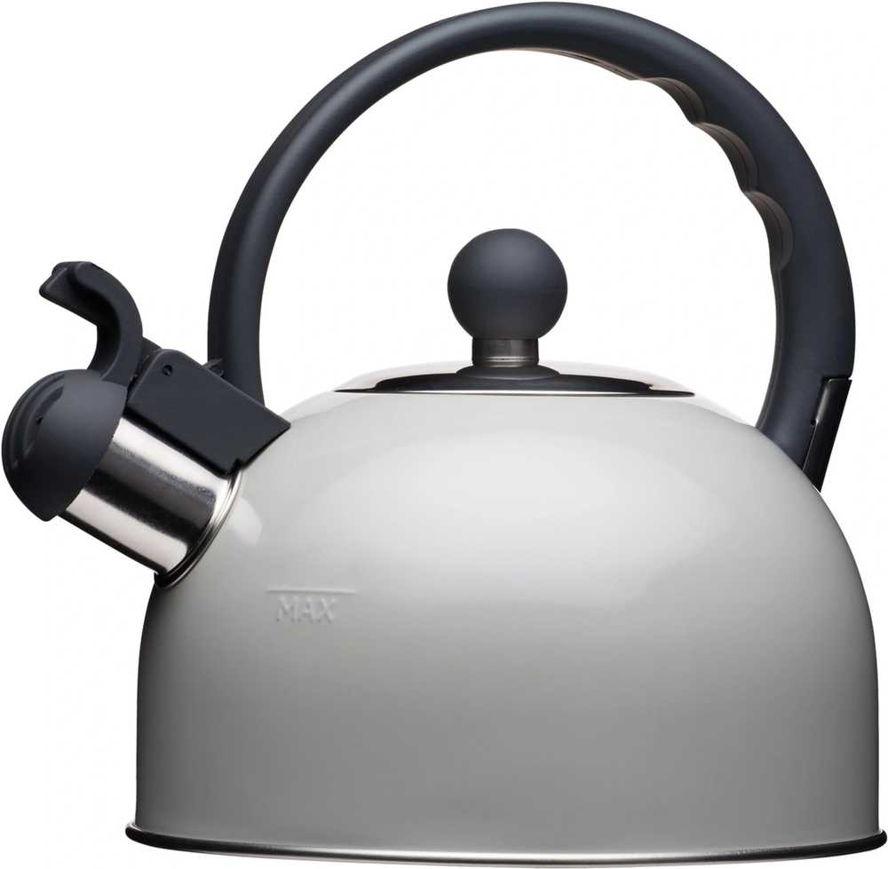 KitchenCraft Living Nostalgia Konvice na vodu pískací, šedivá, 1.3 l