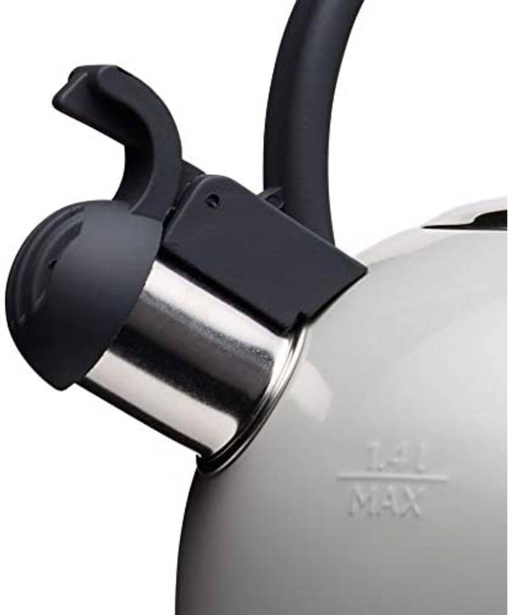 KitchenCraft Living Nostalgia Konvice na vodu pískací, šedivá, 1.3 l