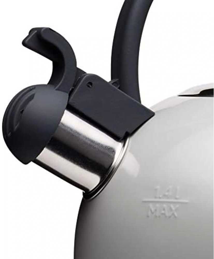 KitchenCraft Living Nostalgia Konvice na vodu pískací, šedivá, 1.3 l