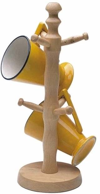 KitchenCraft Stojan na hrnky z bukového dřeva, 32.5 cm