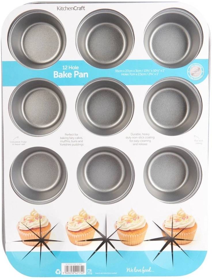 KitchenCraft Forma na muffiny s nepřilnavým povrchem, 35 x 27 cm