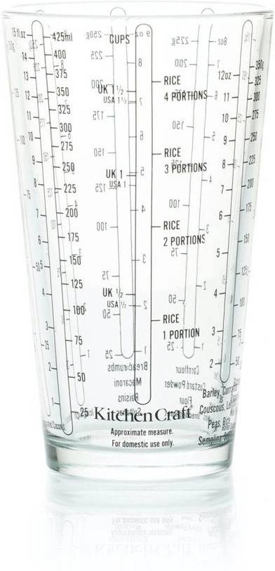 KitchenCraft Skleněná odměrka, do 425 ml