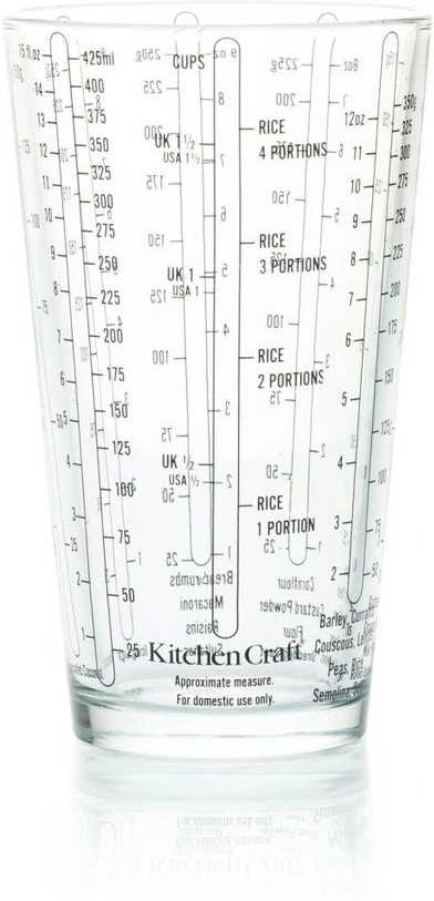KitchenCraft Skleněná odměrka, do 425 ml
