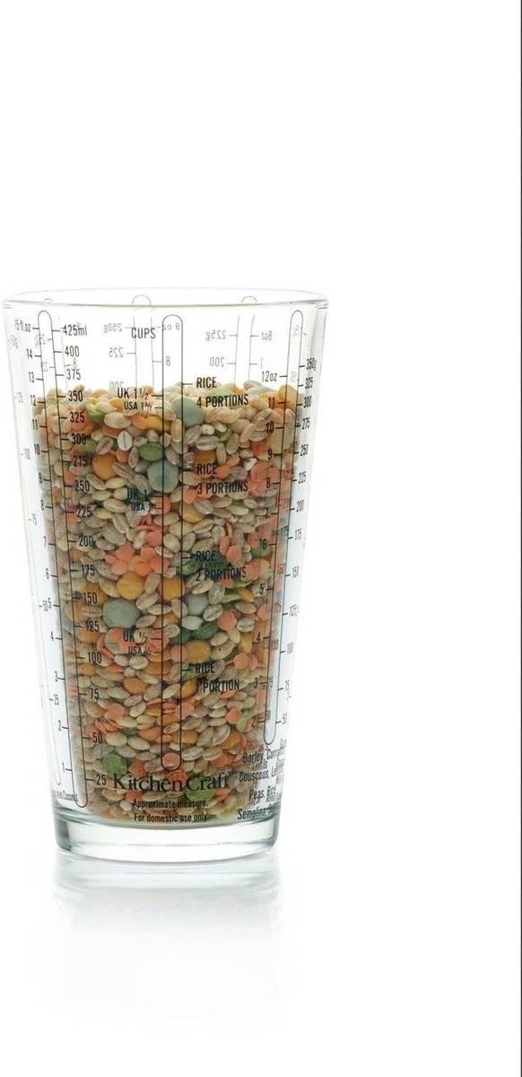 KitchenCraft Skleněná odměrka, do 425 ml