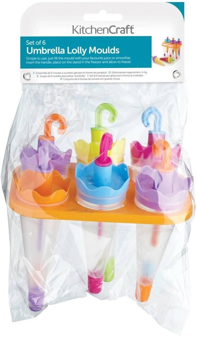 KitchenCraft Sada formiček na nanuky, tvaru deštníku, 6 ks