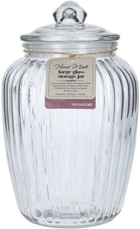 KitchenCraft Home Made Skleněná nádoba na potraviny, 2.2 l
