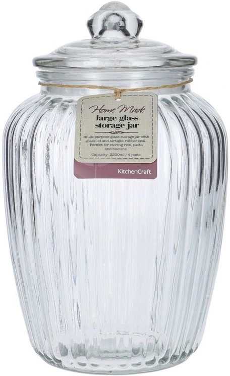 KitchenCraft Home Made Skleněná nádoba na potraviny, 2.2 l