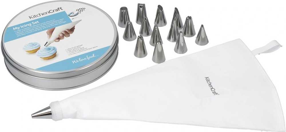 KitchenCraft Cukrářský sáček s náhradními nástavci, 16 ks